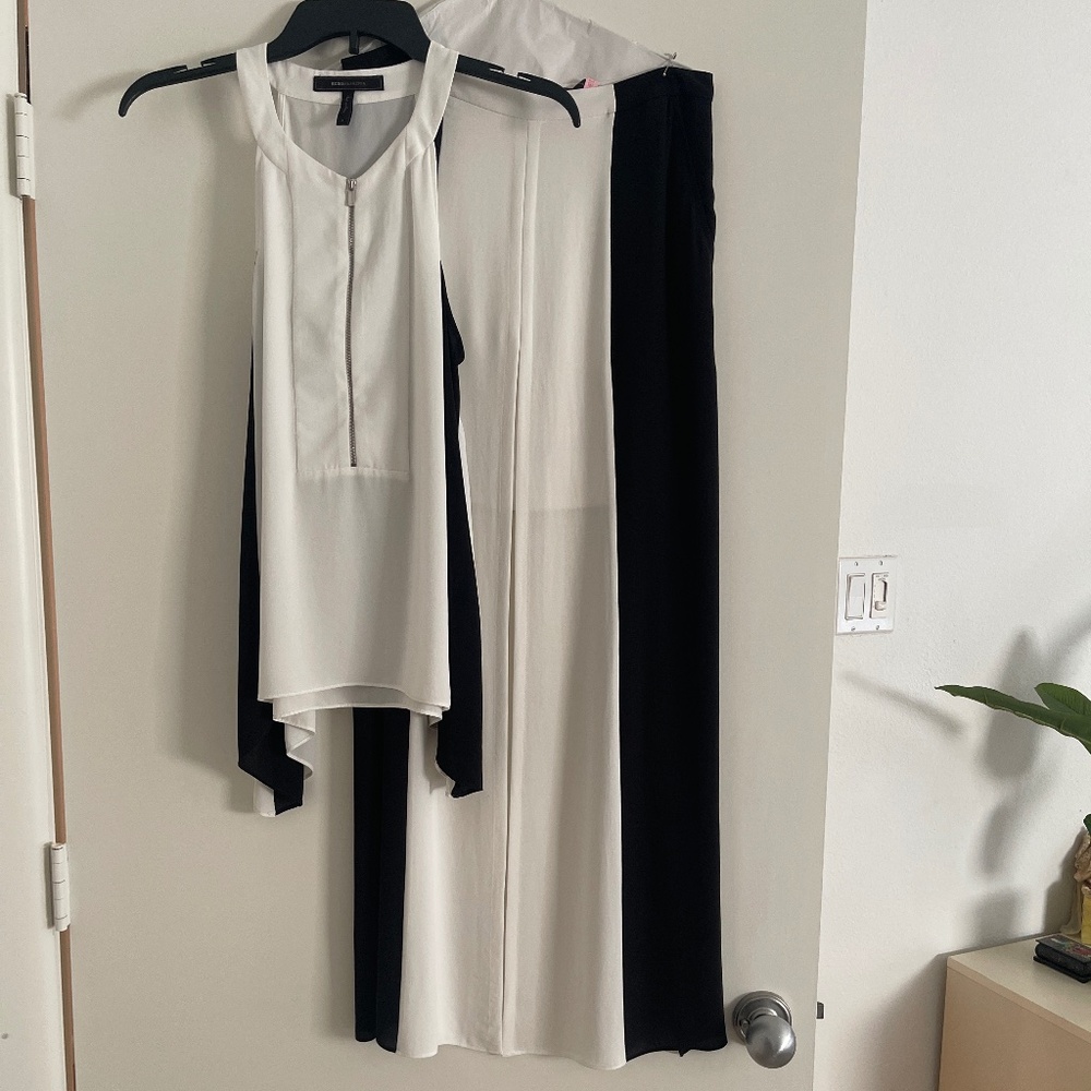 BCBGMAX azria blouse and skirt
